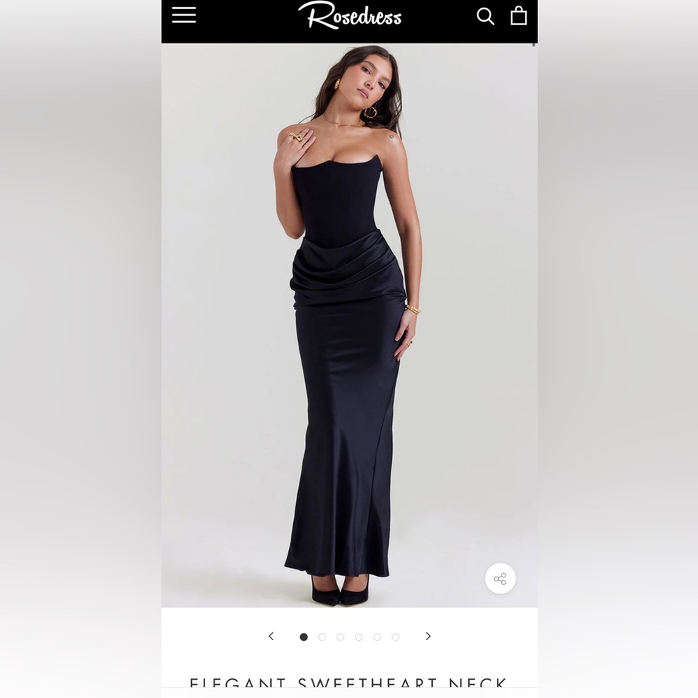 Elegant Sweetheart Neck Corset Strapless Fishtail Evening Maxi Dress
